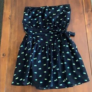 Strapless Dress with Tie around waist